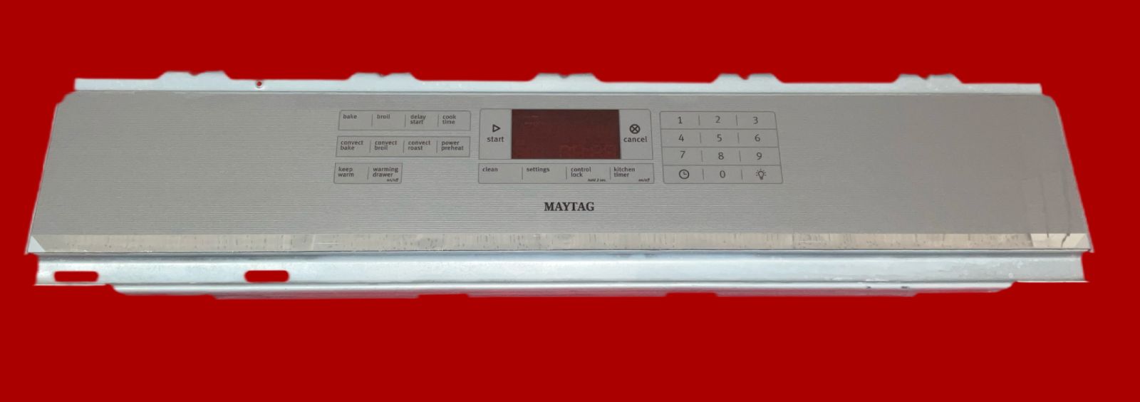 Maytag Oven Control Panel and Board W10339441 | W10349522 OEM Used Tested (overlay good - Gray)