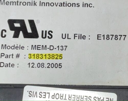 Frigidaire Oven Control Panel And Board - Part # 318313825 | 316418735 Gallery Image 1