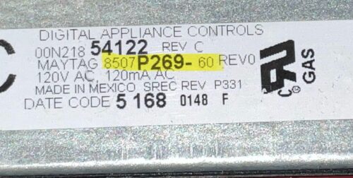 Maytag Gas Oven Control Board - Part # WP5701M802-60 | 8507P269-60 Gallery Image 1