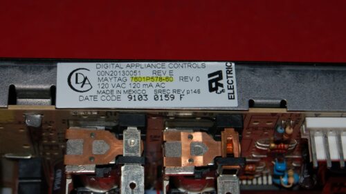 Part # WP5760M290-60 | 7601P578-60 | Maytag Oven Control Board (overlay fair - Black)