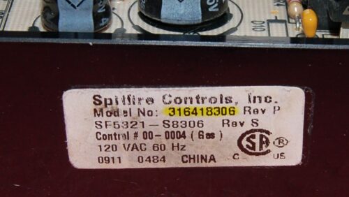Part # 316418306 | Frigidaire Gas Oven Control Board (overlay fair - White)