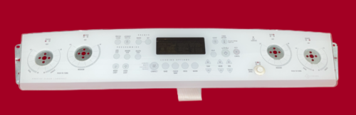 Part # 9763550 | 9763050 Whirlpool Oven Switch Membrane And Board (used, overlay good - White)