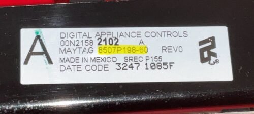 Part # WP74009217 | 8507P198-60 Maytag Gas Oven Control Board (used, overlay good - Bisque)