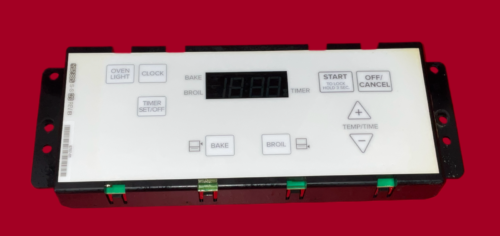 Part # W10556707 Amana Gas Oven Control Board (used, overlay fair - White)