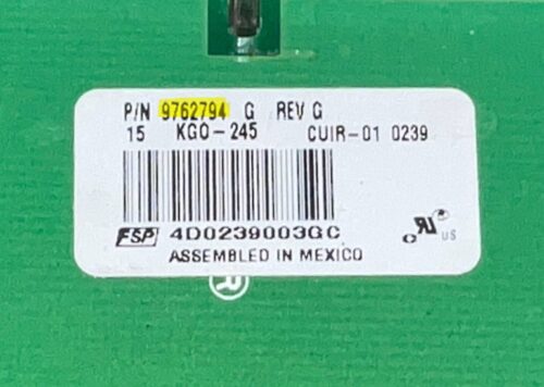 Part # 9761566 | 9762794 KitchenAid Oven Switch Membrane And Board (used)