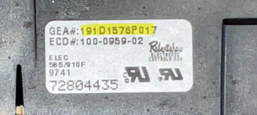 Part # 191D1576P017 | WB27T10269 GE Oven Control Board (used, overlay good - Almond)