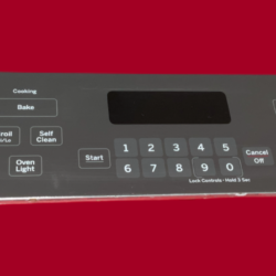 Part # WB36X20063 | WB27T10416 - $126 GE Oven Switch Membrane And Control Board (used, overlay fair - Dark Gray)