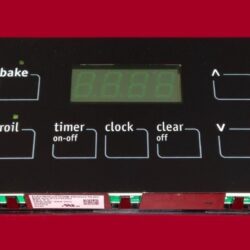 Part # A12736402 - $109 Frigidaire Gas Oven Control Board (used, overlay near mint - Black)