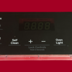 Part # 164D8450G171 - $79 GE Gas Oven Control Board (used, overlay fair - Black)