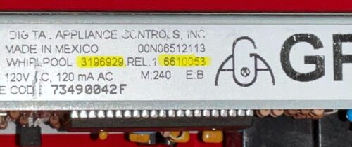 Whirlpool Oven Control Board - Part # 3196929 | 6610053 Gallery Image 1
