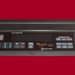 Part # 4451993 | 8300409 - $249 Whirlpool Built In Oven Control Panel And Control Board (used, overlay fair - Black)