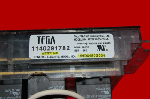 GE Oven Control Board 164D8450G034 | WB27T11487 | OEM Used Tested (overlay excellent - Dark Gray)
