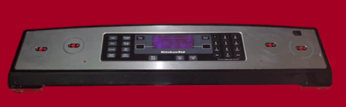 Part # W10167672 | 8507P331-60 Kitchen-Aid Oven Control Panel And Board (used, overlay fair - Stainless Steel/Black)