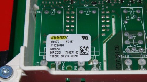 Part # WPW10295112 | W10293892 | KitchenAid Gas Control Panel and Board (overlay good - Black)