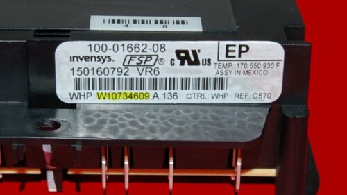 Part # WPW10734609 | W10734609 | Whirlpool Oven Control Board (overlay fair - Dark Gray)