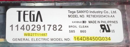Part # WB27T11487 | 164D8450G034 | GE Oven Control Board (overlay excellent - Dark Gray)