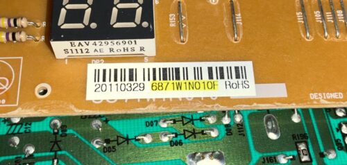 LG Oven And Range Control Boards - Part # EBR73592802 | 6871W1N010F Gallery Image 1