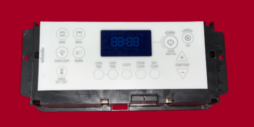 Part # W10173523 Whirlpool Oven Control Board (used, overlay fair - White)