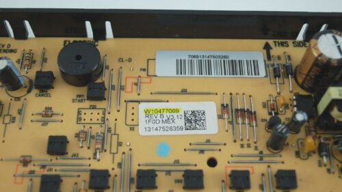 Part # W10477069 Whirlpool Oven Control Board (overlay good - Black)
