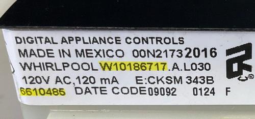 Whirlpool Gas Oven Control Board - Part # W10186717 | 6610485 Gallery Image 2