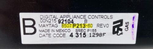 Part # 74009152 | 8507P213-60 Whirlpool Gas Oven Control Board