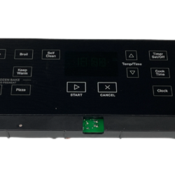 Part # W11519912 Whirlpool Oven Control Board overlay fair - Black)