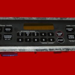 GE Gas Oven Control Board and Membrane WB27K10115 | WB27K10088 | 183D8083P002 | OEM Used Tested (overlay fair - Black)