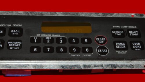 GE Gas Oven Control Board and Membrane WB27K10115 | WB27K10088 | 183D8083P002 | OEM Used Tested (overlay fair - Black)