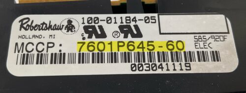 Part # 7601P645-60 Maytag Oven Control Board (overlay fair - Bisque)