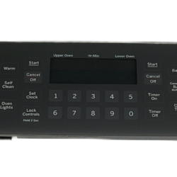 Part # WB27X21437 | WB27X21393 GE Oven Control Panel And Control Board (overlay good - Gray)