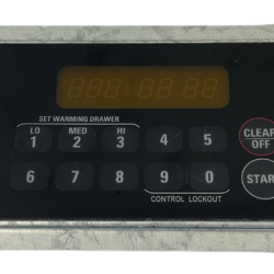 Part # WB27K10115 | 183D8083P002 | WB27K10088 GE Oven Control Board And Switch Membrane (overlay fair - Black)