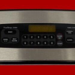 Part # WB57K10083 | WB27K10149 | 183D8083P008 | GE Gas Oven Panel And Control Board (overlay fair - Stainless Steel/Black)