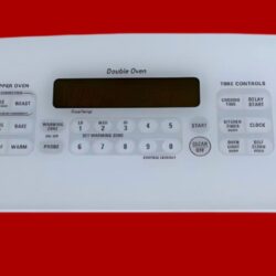 GE Oven Control Panel and Board WB27T10698 | WB27T10805 | OEM Used Tested (overlay good - White)