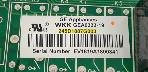 Part # 245D1887G003 | GE Refrigerator Control Board