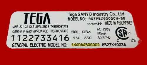Part # 164D8450G002 | WB27K10338 | GE Gas Oven Control Board