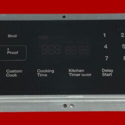 Part # DG34-00022 | DE92-02588E | Samsung Gas Oven Touch Membrane And Control Board (overlay fair - Black)