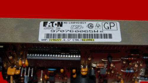 Whirlpool Gas Oven Control Board 6610061 | 3196221 | OEM Used Tested (overlay excellent - Almond)
