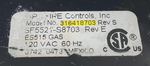 Part # 316418703 | Frigidaire Gas Oven Control Board (overlay fair - White)