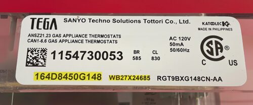 Part # WB27X24685 | 164D8450G148 | GE Gas Oven Control Board (no overlay)