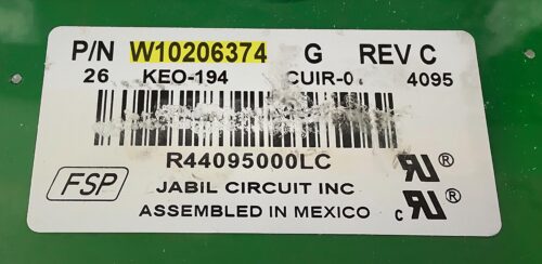 Part # WPW10206374 | W10206374 | KitchenAid Oven Control Board