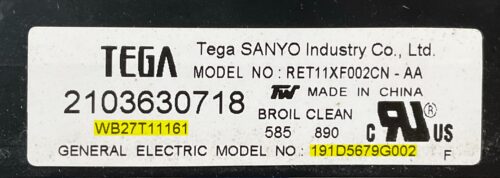 Part # WB27T11161 | 191D5679G002 | GE Oven Control Board (overlay, excellent, Black)