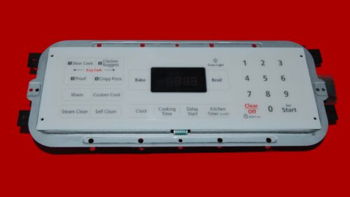 Part # DG34-00014B | DE92-03045B | Samsung Oven Touchpad Membrane And Control Board (overlay fair - white/yellow)