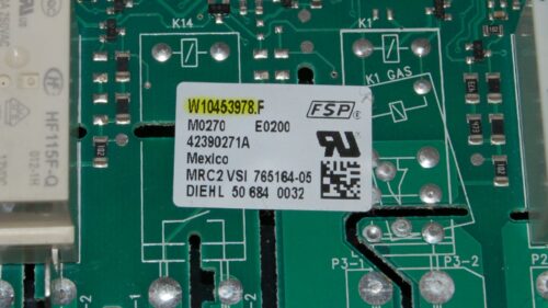 Whirlpool Oven Switch Membrane Touch Pad and Control Board - W10728537 | W10453978 (overlay fair - Black)