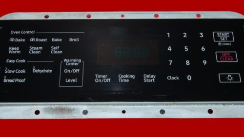 Samsung Oven Switch Membrane and Control Board DG34-00043A | DE94-03926B | OEM Used Tested (overlay fair - Black)