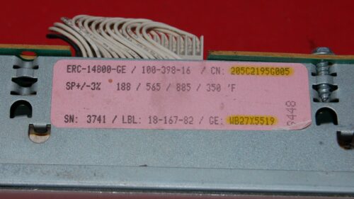 GE Oven Control Board - 205C2195G005 | WB27X5519 (overlay good - Yellow)