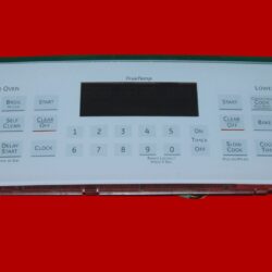 GE Double Oven Control Board - 164D8496G006 | WB27T11373 (overlay good - White)