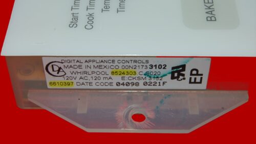 Whirlpool Oven Control Board 8524303 | 6610397 | OEM Used Tested (overlay good - White)